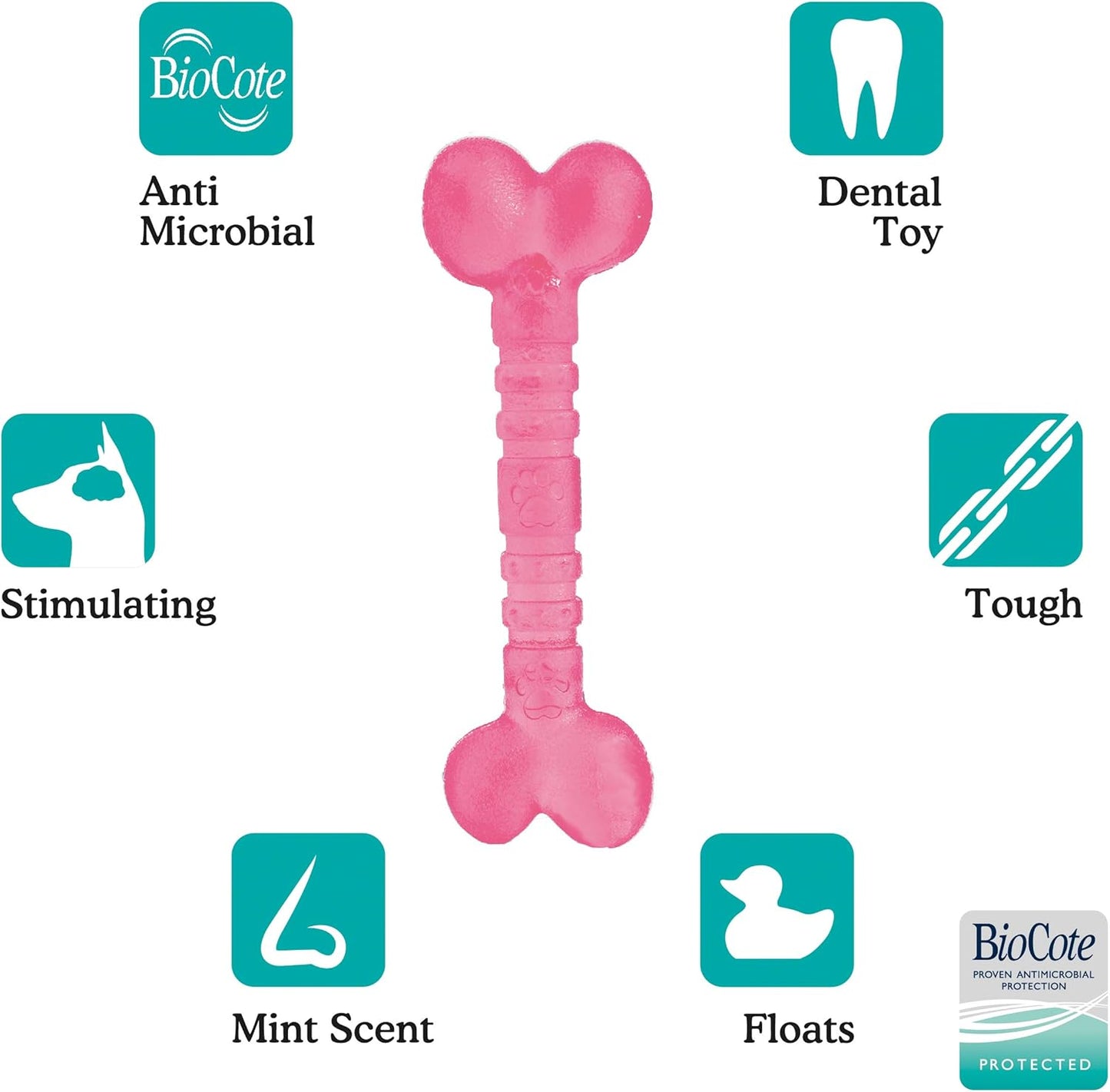 BioSafe Pink Puppy Bone