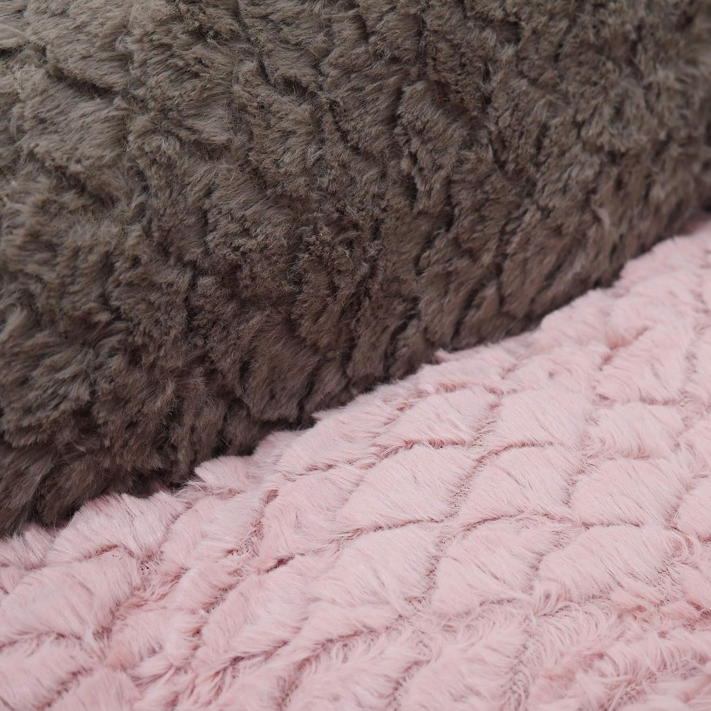 Rosewood Grey and Pink Square Bed