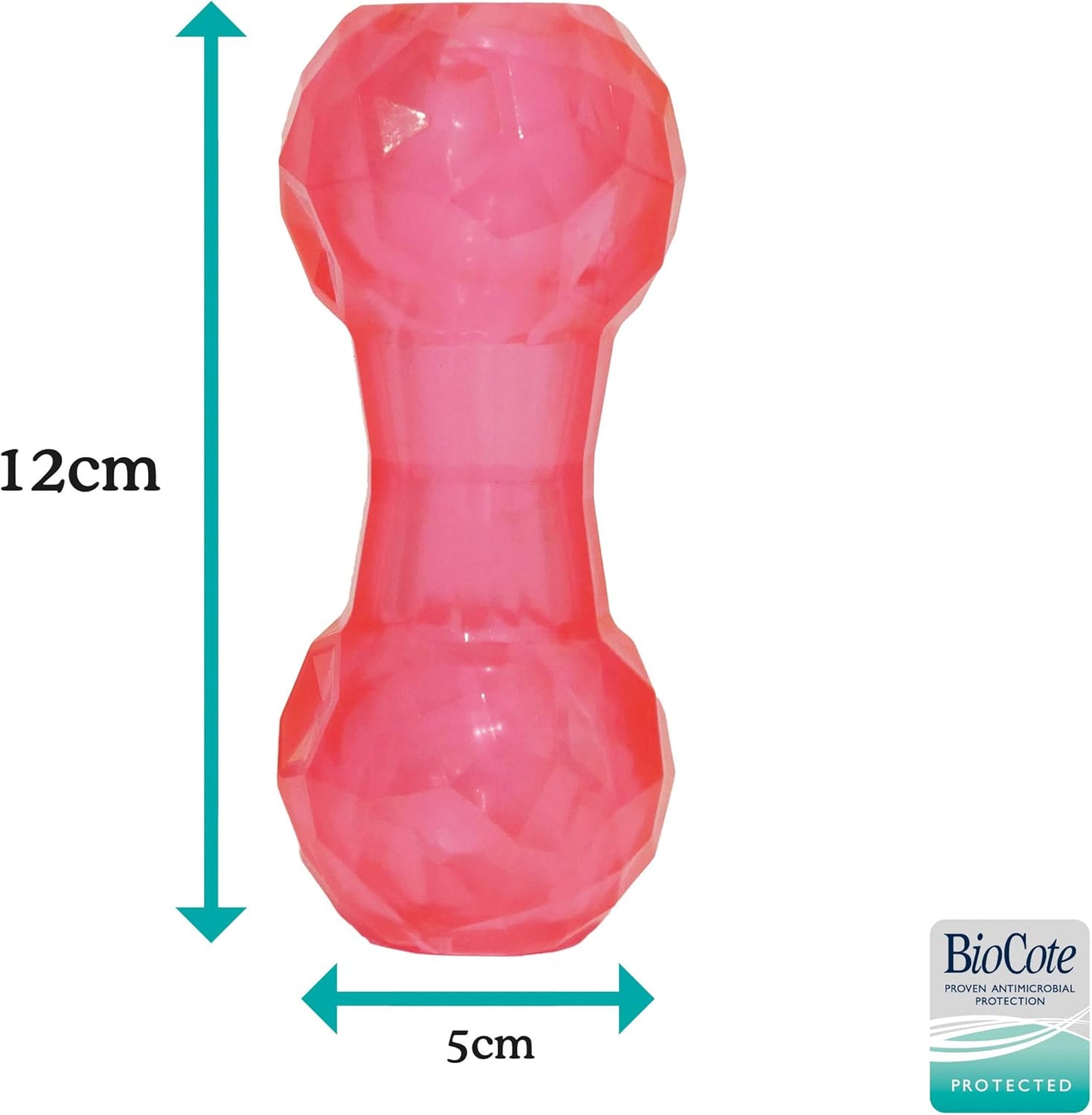 Bio-Safe Puppy Treat Dumbbell Pink