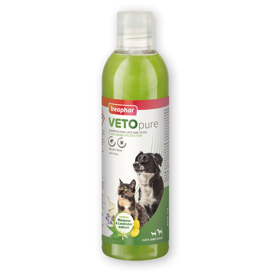 Beaphar VETOpure Bio Flea & Tick Shampoo for Dogs & Cats - 200ml