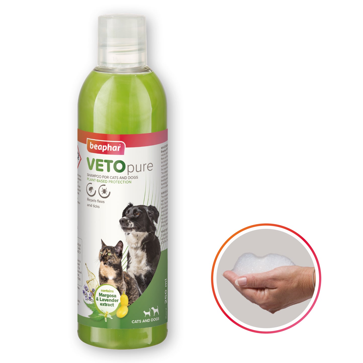 Beaphar VETOpure Bio Flea & Tick Shampoo for Dogs & Cats - 200ml