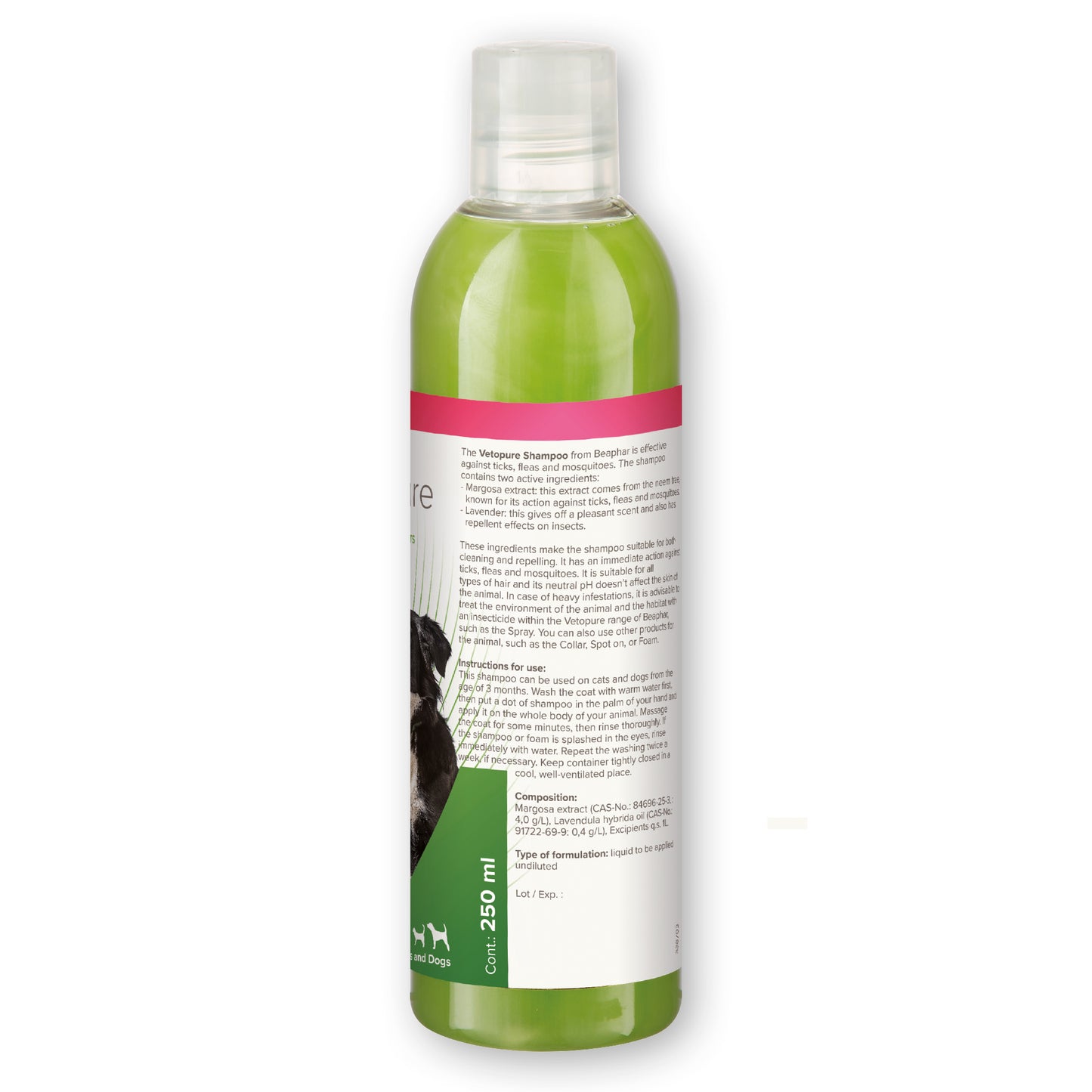Beaphar VETOpure Bio Flea & Tick Shampoo for Dogs & Cats - 200ml