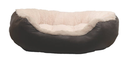 Premium Faux Leather Oval Dog Bed