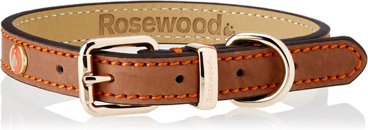 Rosewood Luxury Leather Dog Collar