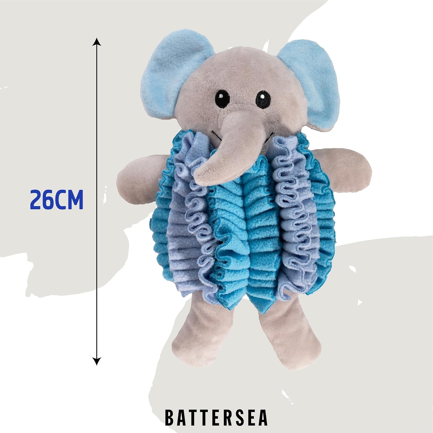 Battersea Rosewood Snuffle Elephant Plush Dog Toy