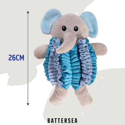 Battersea Rosewood Snuffle Elephant Plush Dog Toy