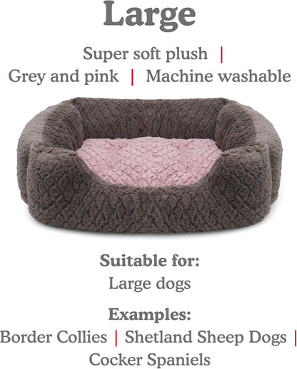 Rosewood Grey and Pink Square Bed