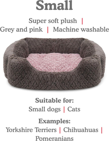 Rosewood Grey and Pink Square Bed