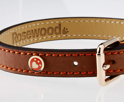 Rosewood Luxury Leather Dog Collar