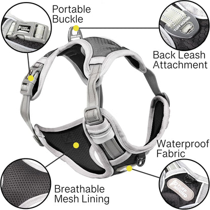 Tuff Hound Black-Grey Harness