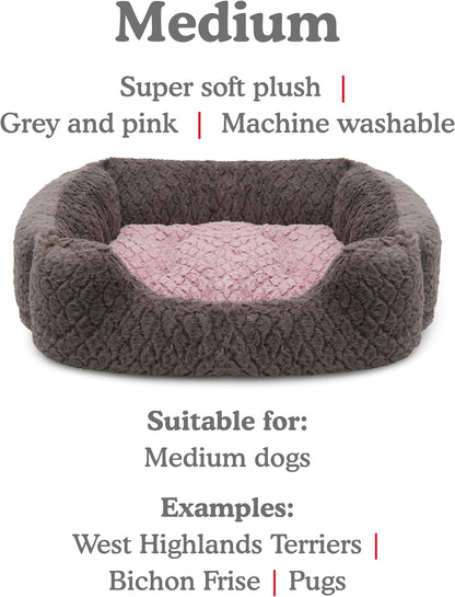 Rosewood Grey and Pink Square Bed