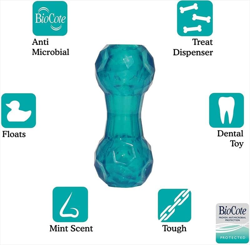 Bio-Safe Puppy Treat Dumbbell Blue