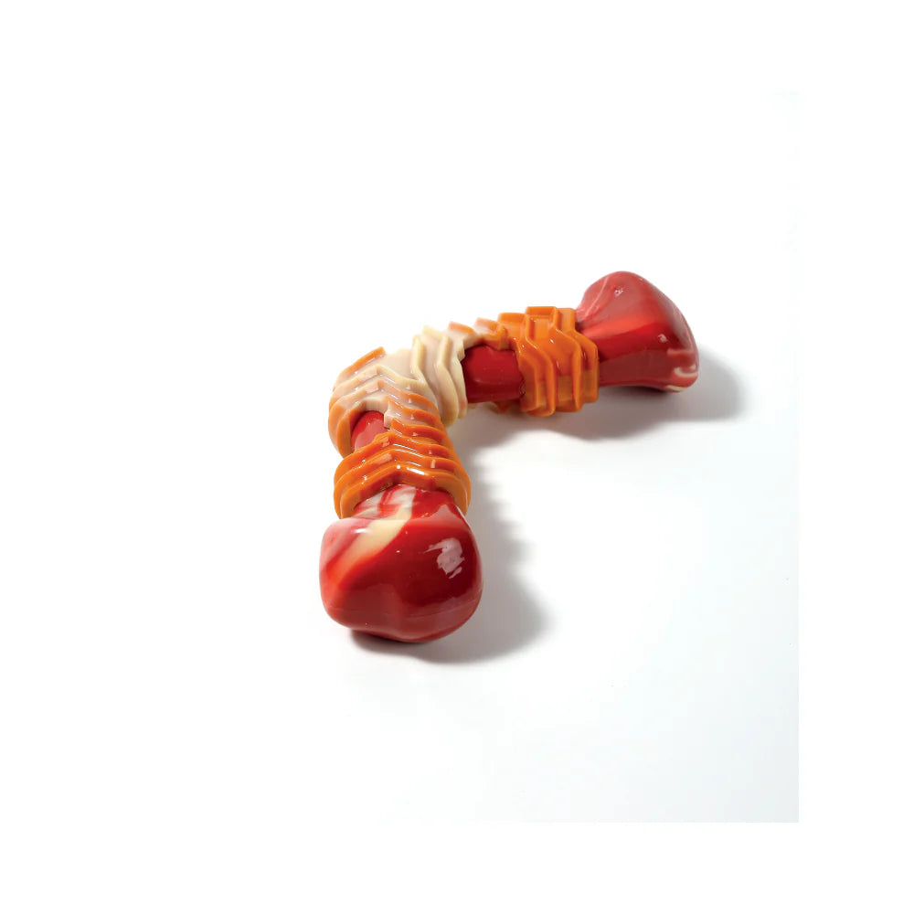 Carnivore Dog Toy Boomerang Bone - Bacon Flavor