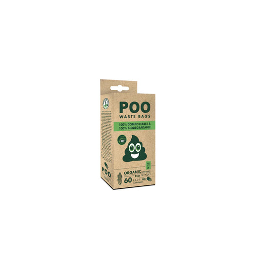 POO 100% Compostable & Biodegradable Waste Bags -60 bags