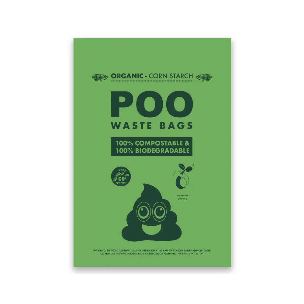 POO 100% Compostable & Biodegradable Waste Bags -60 bags