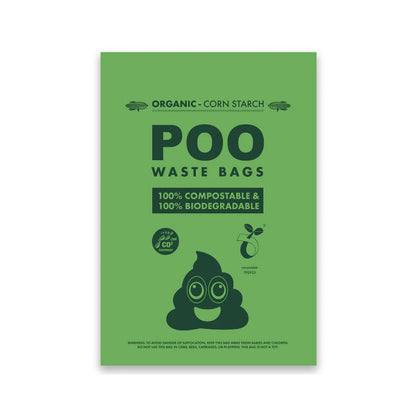 POO 100% Compostable & Biodegradable Waste Bags -60 bags