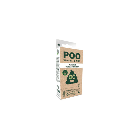 POO BIO Dog Waste Bags 60 bags - Non Scented