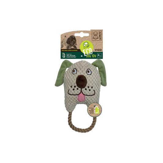 ECO Dog Toys Corduroy Dog with Jute Rope Ring