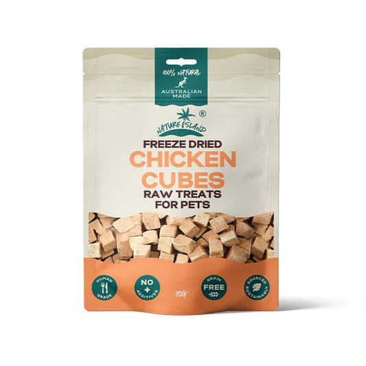 Freeze Dried Chicken Cube Raw treats 80g for Pets